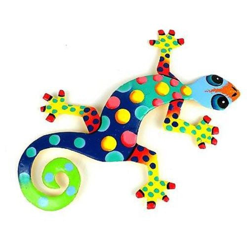 Eight Inch Metal Gecko Florida Design