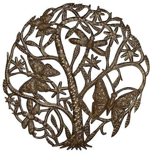 Dancing Butterflies and Dragonflies 24 inch Metal Art